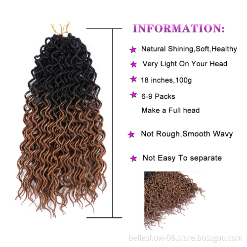 Bellshow faux locs with curly ends faux twist locs goddess braids goddess crochet faux locs hair 18inch